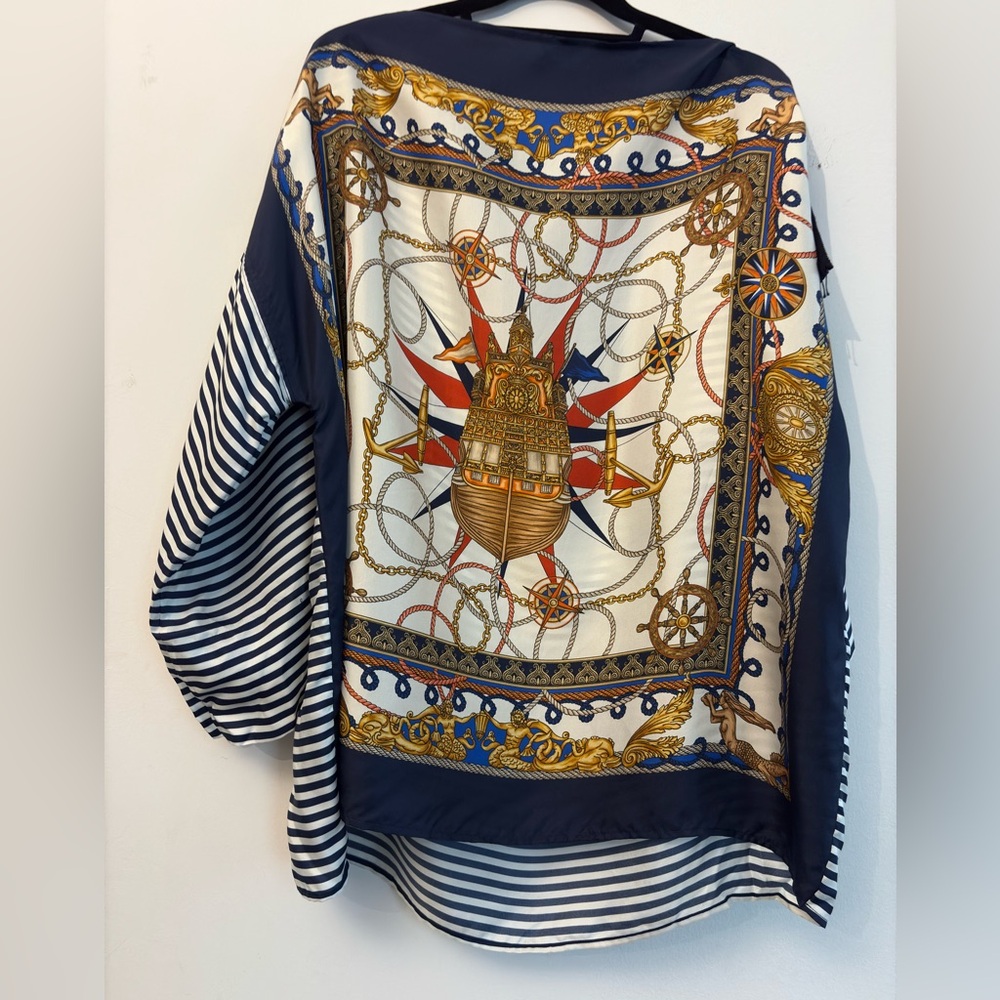 P.a.r.o.s.h Laundry silk Nautical Print Women's NWT